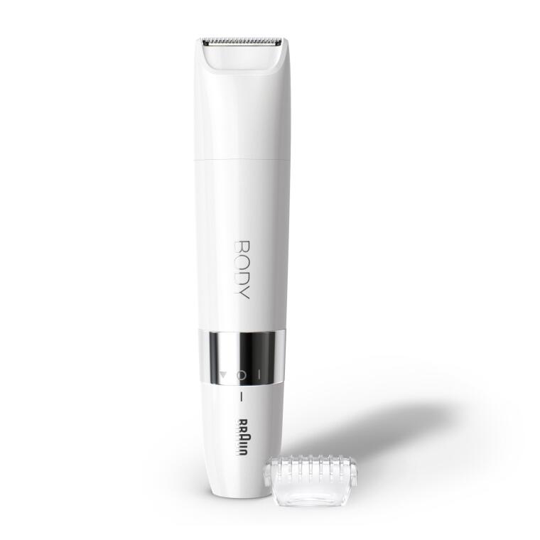 Braun Body Mini Trimmer BS1000 Vücut Tüy Kesme Makinesi + Düzeltici Tarak, Pil ve Temizleme Fırçası