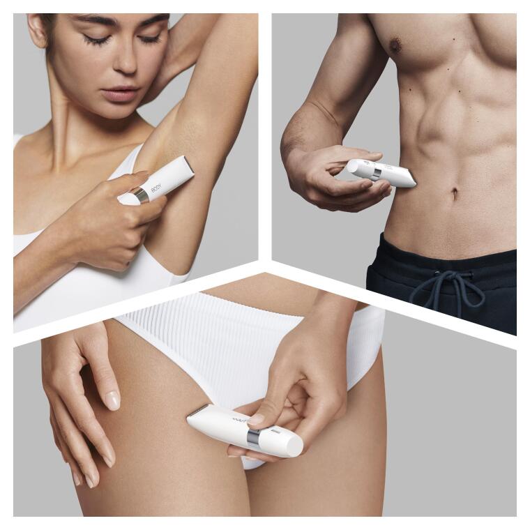 Braun Body Mini Trimmer BS1000 Vücut Tüy Kesme Makinesi + Düzeltici Tarak, Pil ve Temizleme Fırçası