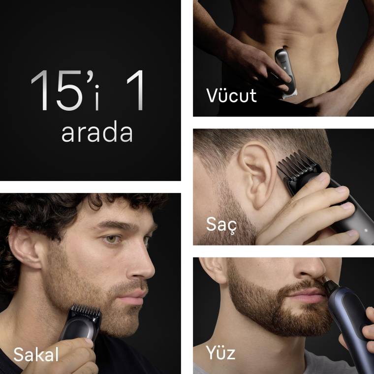 Braun Hepsi Bir Arada Series 7, 15'i 1 arada Tıraş Kiti, ProBlade, AutoSense, AIO7580