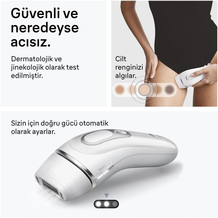 Braun IPL Silk·expert Pro 3, Evde Tüy Alma, Çanta, Venus Tıraş Makinesi, 2 Başlık ile, PL3122