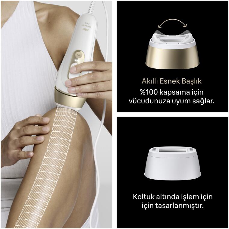 Braun IPL Silk·expert Pro 5, Evde Lazerle Tüy Alma, Çanta, Gillette Venus, 2 Başlık, PL5251