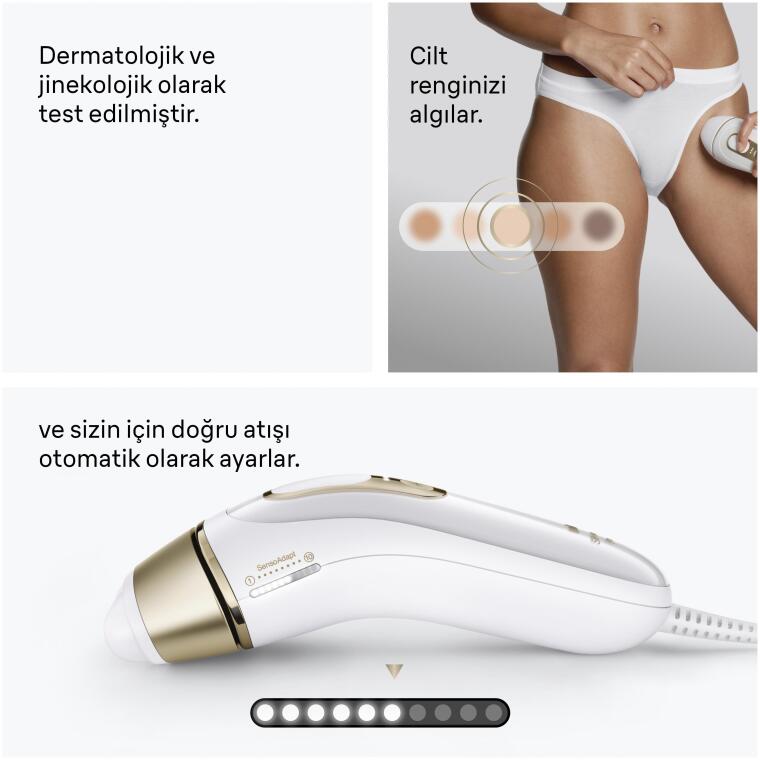 Braun IPL Silk·expert Pro 5, Evde Lazerle Tüy Alma, Çanta, Gillette Venus, 3 Başlık, PL5351
