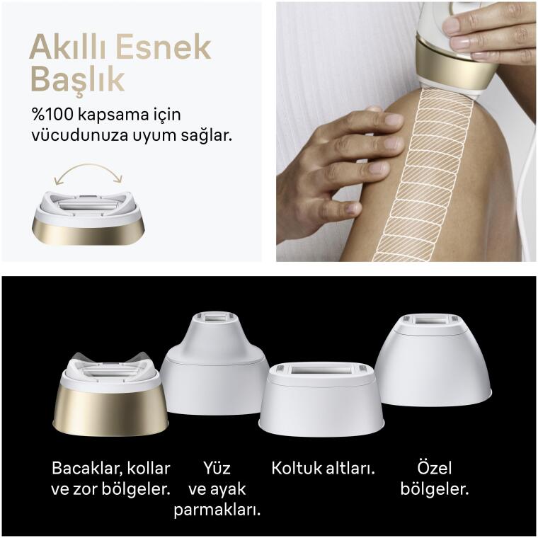 Braun IPL Silk·expert Pro 5, Evde Lazerle Tüy Alma, Mini Yüz Tüy Alma Cihazı, 4 Başlık, PL5412