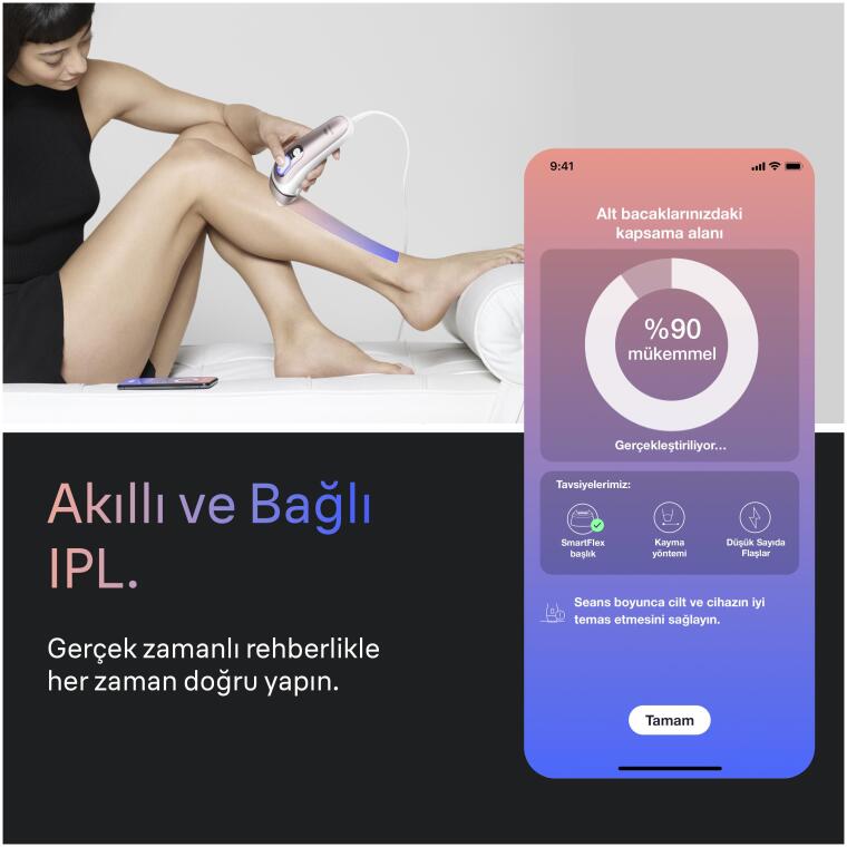 Braun IPL Skin i·expert, Evde Lazerle Tüy Alma, App ile, Çanta, Gillette Venus, 3 Başlık, PL7321