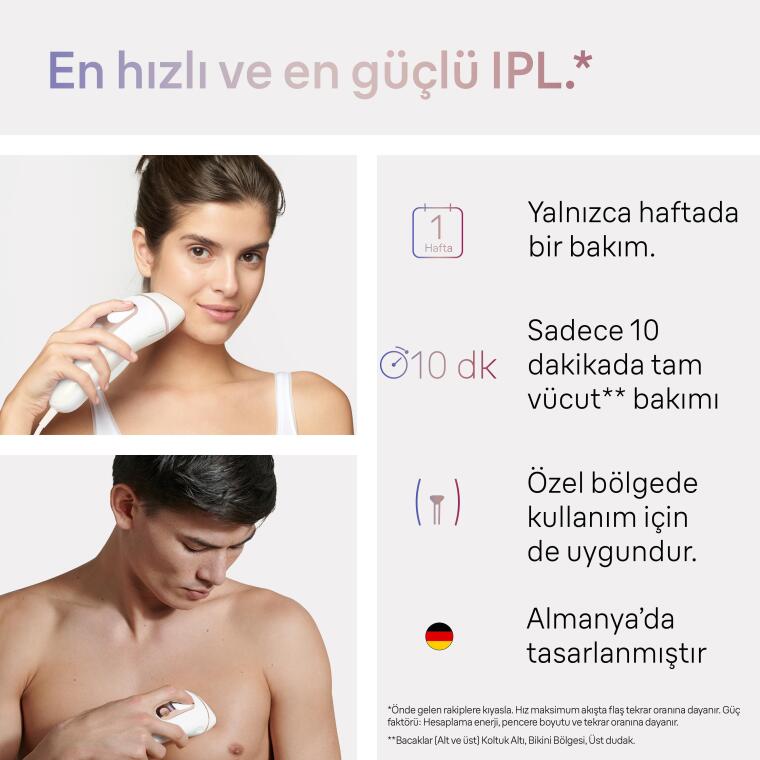 Braun IPL Skin i·expert, Evde Tüy Alma, Ücretsiz Uygulama, Çanta, Gillette Venus, 3 Başlık, PL7257