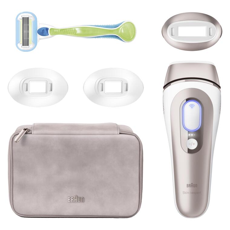Braun IPL Skin i·expert, Evde Tüy Alma, Ücretsiz Uygulama, Çanta, Gillette Venus, 3 Başlık, PL7257