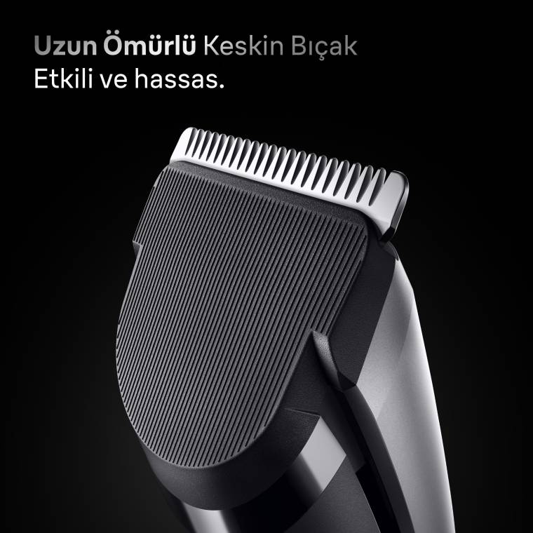 Braun Saç Kesme Makinesi Series 7, +5 Aksesuar, Ömür Boyu Keskin Bıçak, 17 Uzunluk, HC7590