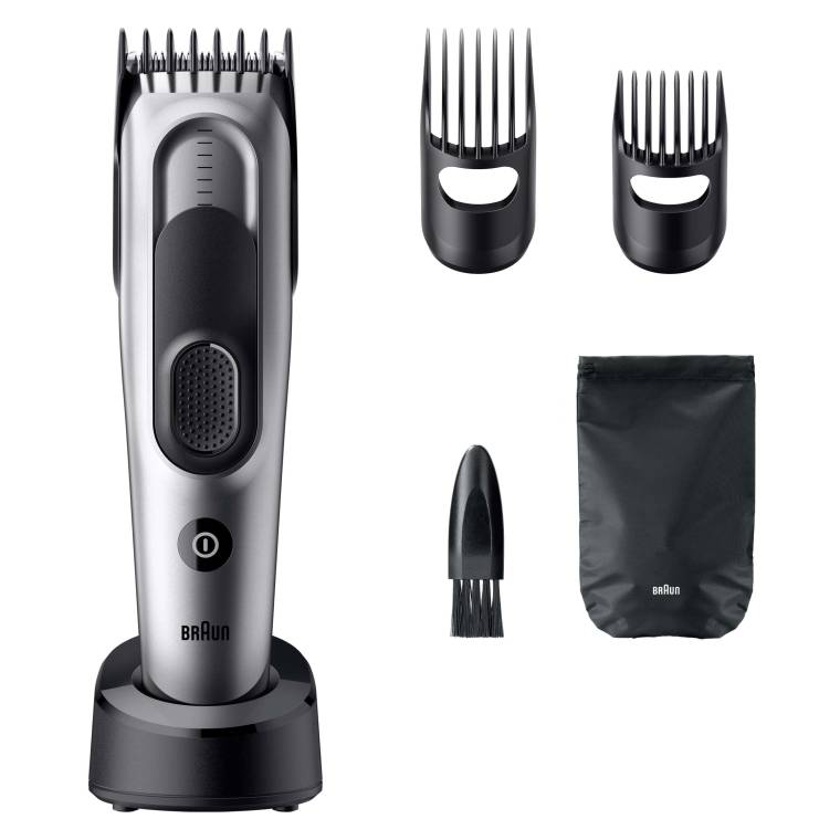 Braun Saç Kesme Makinesi Series 7, +5 Aksesuar, Ömür Boyu Keskin Bıçak, 17 Uzunluk, HC7590
