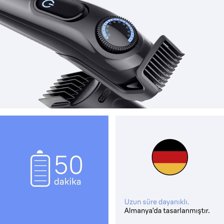 Braun Sakal Düzeltici Series 3, +3 Aksesuar, 40 Uzunluk, Keskin Bıçak, BT3520