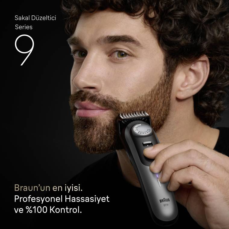 Braun Sakal Düzeltici Series 9, +7 Berber Ekipmanları, 52 Uzunluk, ProBlade, BT9520