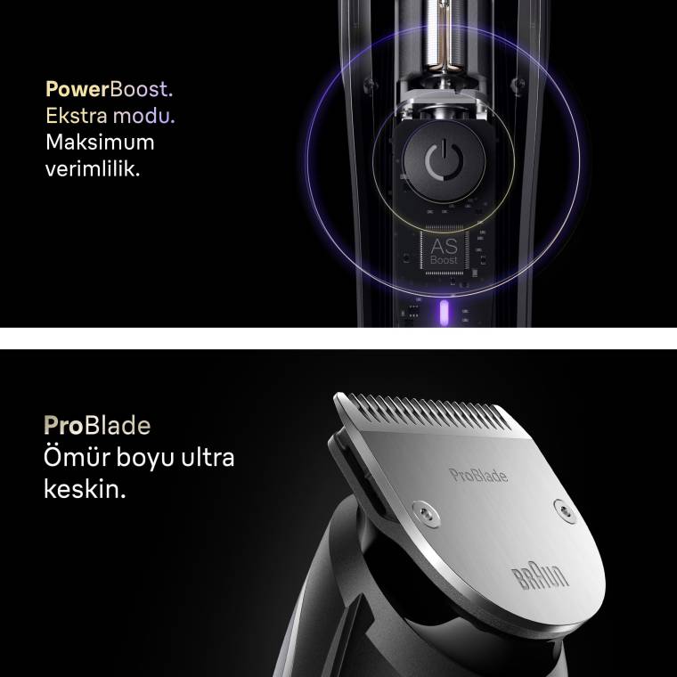Braun Sakal Düzeltici Series 9, +7 Berber Ekipmanları, 52 Uzunluk, ProBlade, BT9520