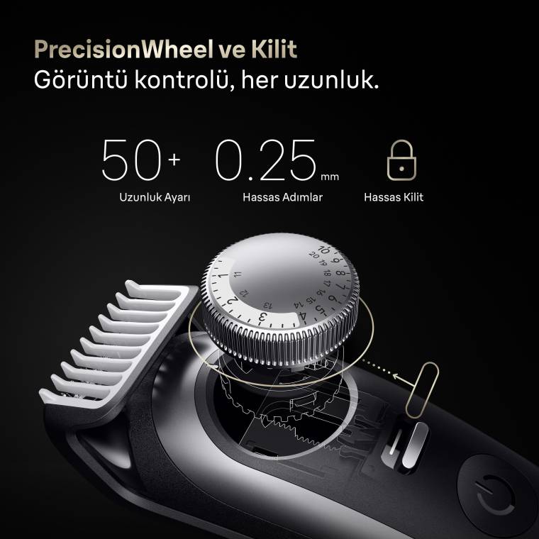 Braun Sakal Düzeltici Series 9, +7 Berber Ekipmanları, 52 Uzunluk, ProBlade, BT9520