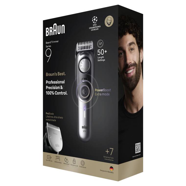 Braun Sakal Düzeltici Series 9, +7 Berber Ekipmanları, 52 Uzunluk, ProBlade, BT9520