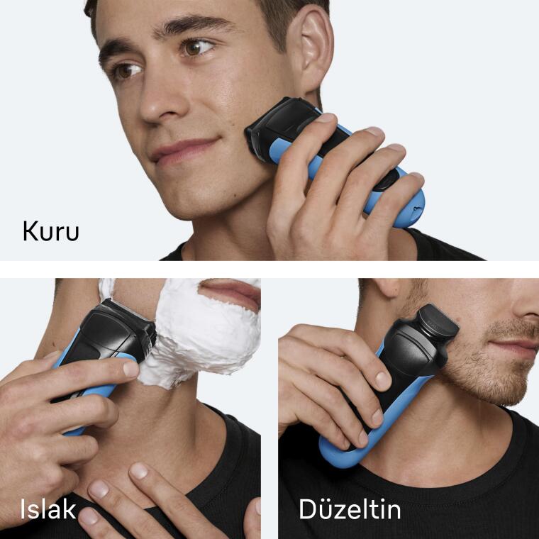 Braun Series 3 Elektrikli Sakal Şekillendirici ve Tıraş Makinesi, Islak ve Kuru, 310BT