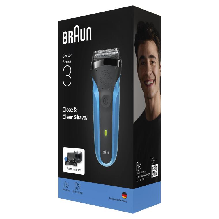 Braun Series 3 Elektrikli Sakal Şekillendirici ve Tıraş Makinesi, Islak ve Kuru, 310BT