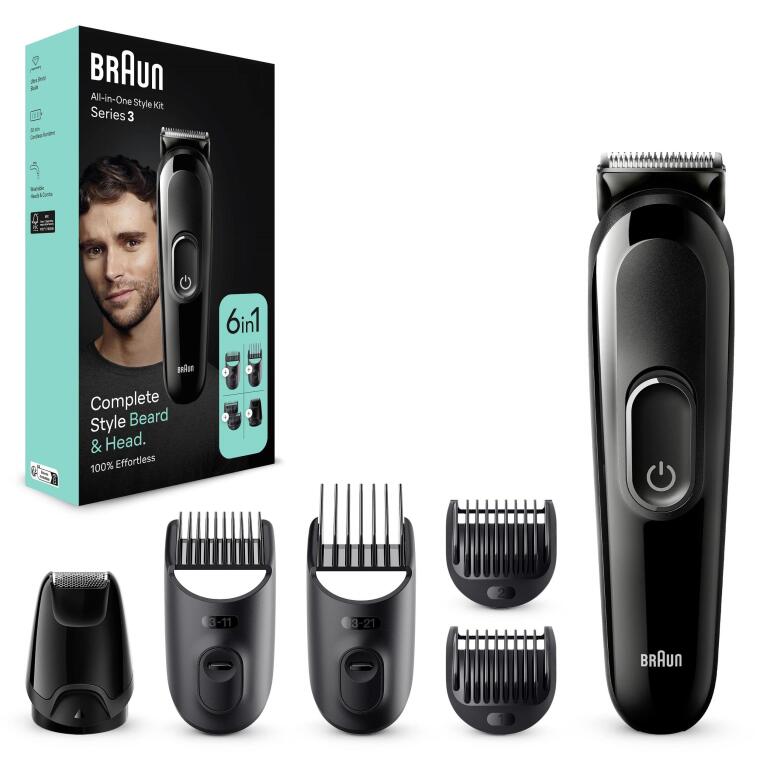 Braun Series 3 MGK3410 Hepsi Bir Arada Şekillendirme Seti, 6’sı 1 Arada Erkek Bakım Kiti