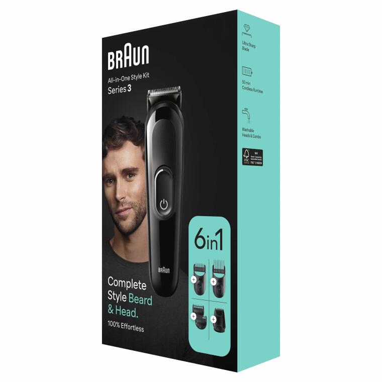 Braun Series 3 MGK3410 Hepsi Bir Arada Şekillendirme Seti, 6’sı 1 Arada Erkek Bakım Kiti