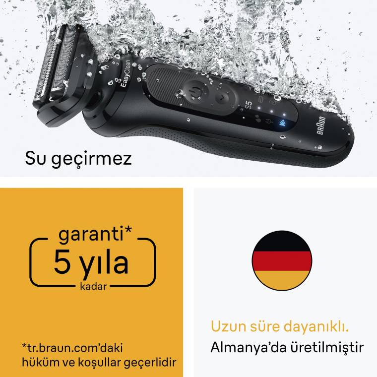 Braun Series 5 Elektrikli Tıraş Makinesi, Islak ve Kuru, Hassas Düzeltici Başlık, 52-N1200S
