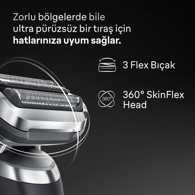 Braun Series 7 Elektrikli Tıraş Makinesi, Islak ve Kuru, Hassas Düzeltici Başlık, 72-G1200S