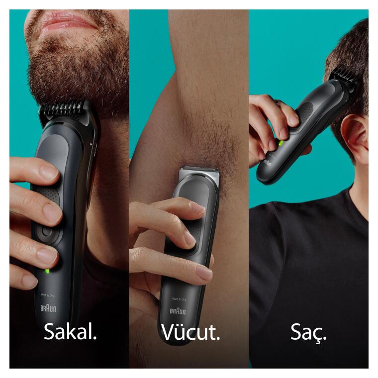 Braun Series 7 MGK7491 Hepsi Bir Arada Şekillendirme Seti, 17’si 1 Arada Erkek Bakım Kiti