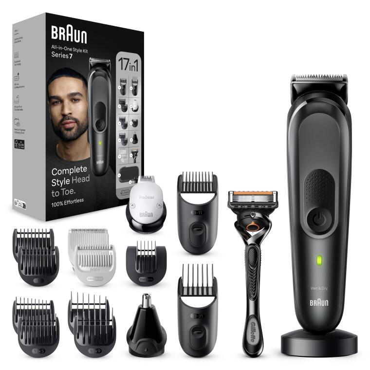 Braun Series 7 MGK7491 Hepsi Bir Arada Şekillendirme Seti, 17’si 1 Arada Erkek Bakım Kiti