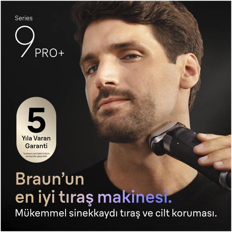 Braun Series 9 PRO+ Elektrikli Tıraş Makinesi, Islak ve Kuru, SmartCare Merkezi, 9675CC