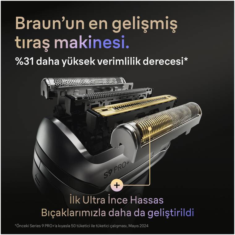 Braun Series 9 PRO+ Elektrikli Tıraş Makinesi, Islak ve Kuru, SmartCare Merkezi, 9675CC