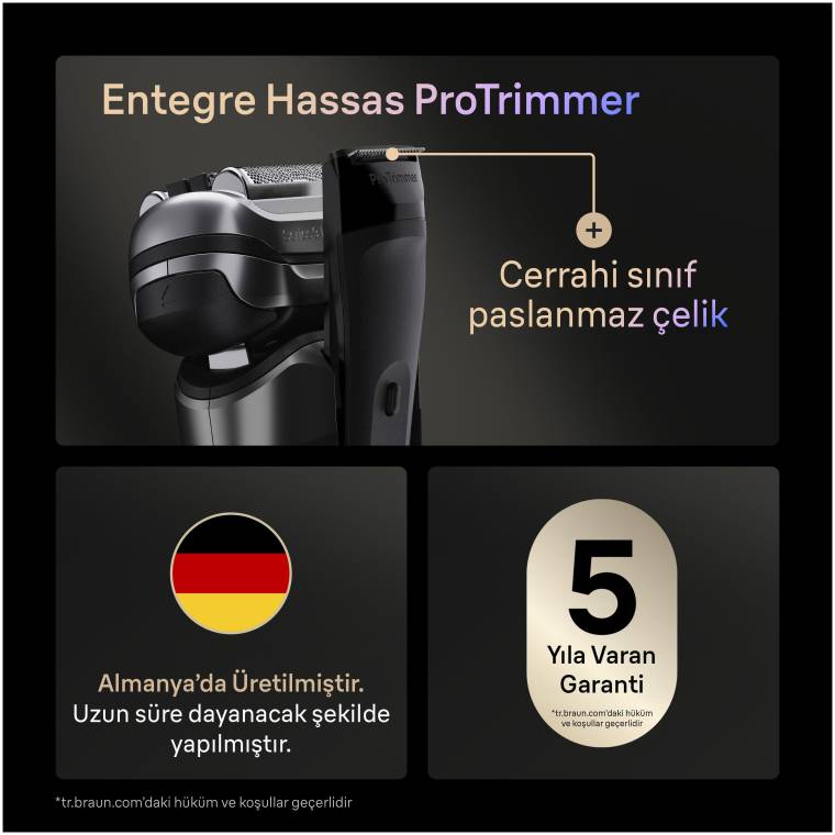 Braun Series 9 PRO+ Elektrikli Tıraş Makinesi, Islak ve Kuru, SmartCare Merkezi, 9675CC
