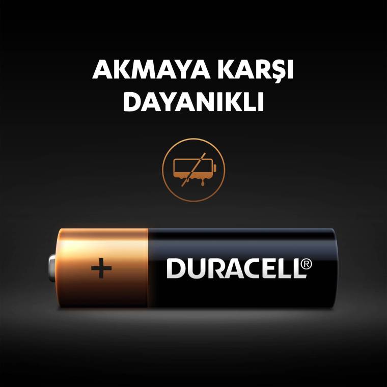 Duracell Alkalin AA Kalem Pil, 1,5 V LR6/MN1500, 8'li Paket