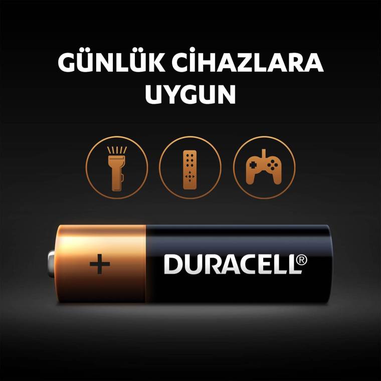 Duracell Alkalin AA Piller, 6'lı paket