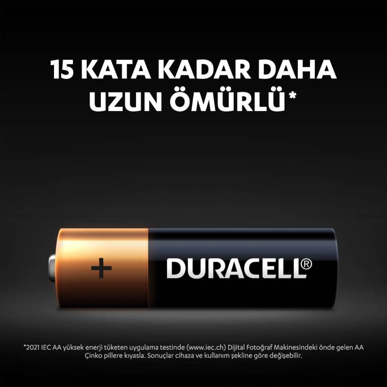 Duracell Alkalin AAA İnce Kalem Pil, 1,5V (LR03 / MN2400), 10’lu Paket