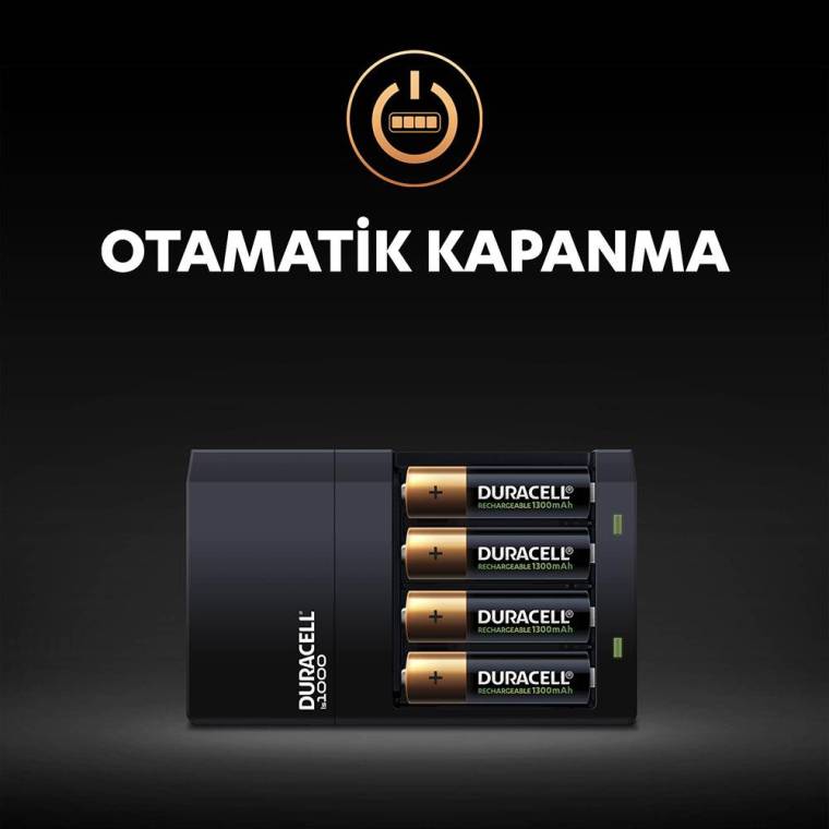 Duracell CEF 14 Şarj Aleti + 2'şer adet AA ve AAA Pil (Duracell 4 saat Şarj Cihazı, 1 adet)