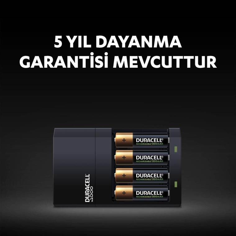 Duracell CEF 14 Şarj Aleti + 2'şer adet AA ve AAA Pil (Duracell 4 saat Şarj Cihazı, 1 adet)