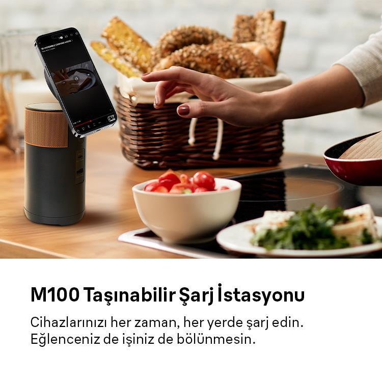 Duracell M100 Taşınabilir Şarj İstasyonu 15.000 mAh, 100W, USB-C, USB-A, Kablosuz Şarj
