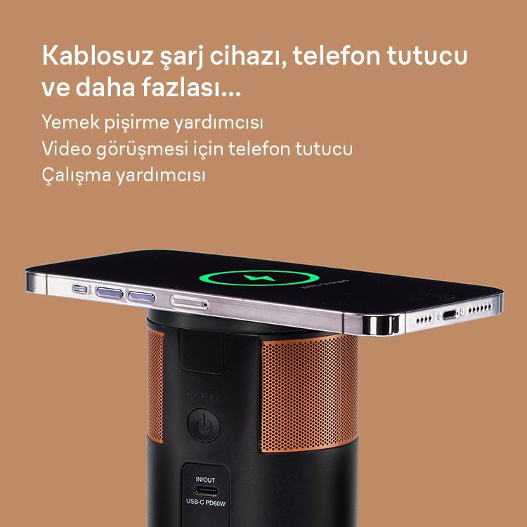 Duracell M100 Taşınabilir Şarj İstasyonu 15.000 mAh, 100W, USB-C, USB-A, Kablosuz Şarj