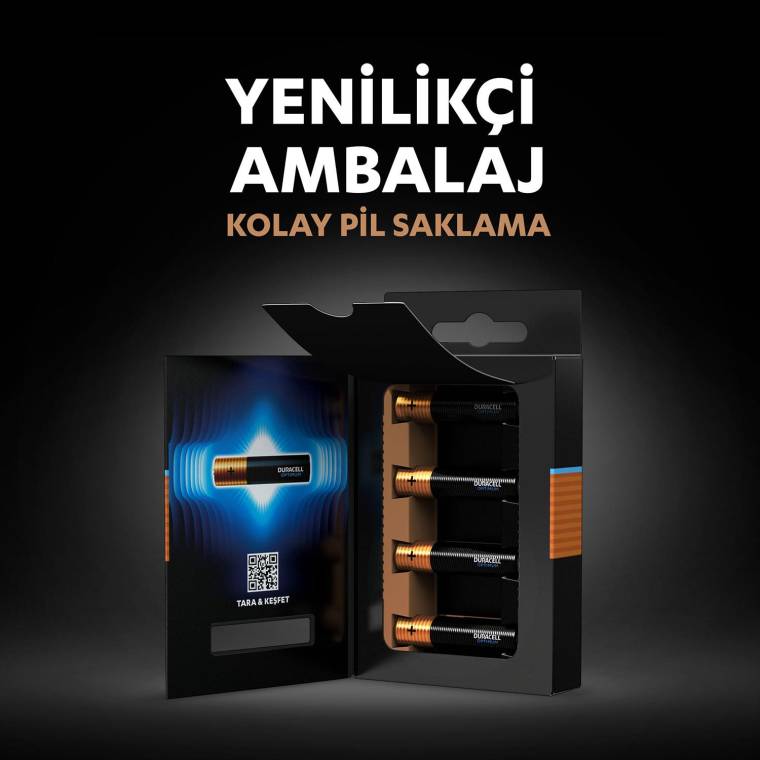 Duracell Optimum AAA Alkalin Pil, 1,5 V LR03 MN2400, 4’lü paket