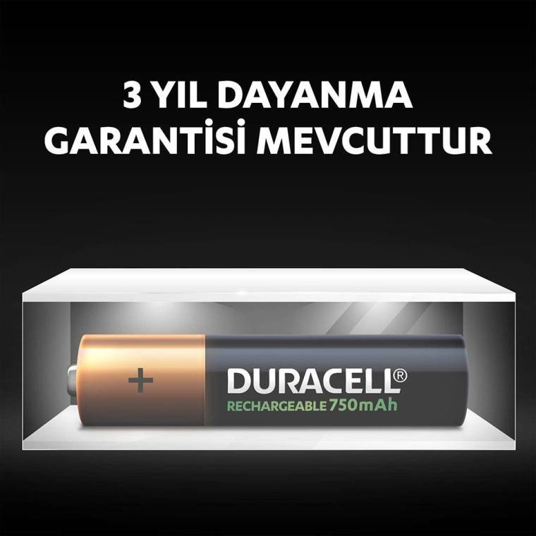 Duracell Şarj Edilebilir AAA 750mAh Piller, 2’li paket