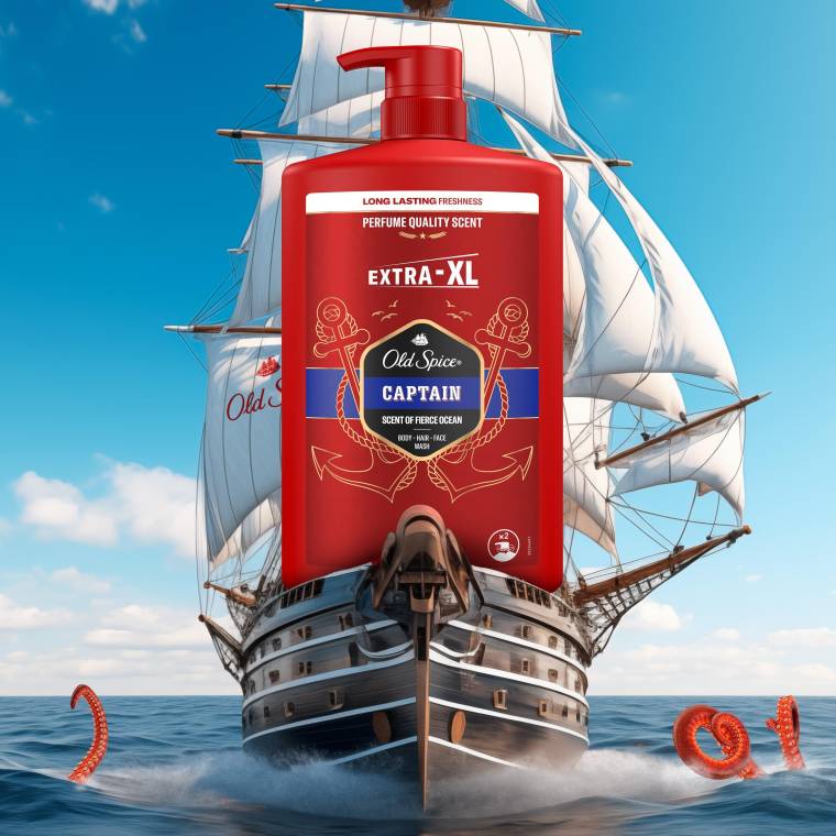 Old Spice Captain Erkek Duş Jeli ve Şampuan 1000 ml XXL Büyük Boy