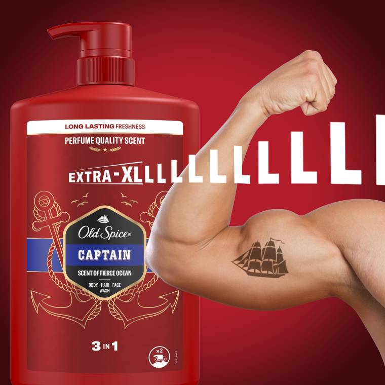 Old Spice Captain Erkek Duş Jeli ve Şampuan 1000 ml XXL Büyük Boy