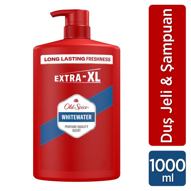 Old Spice Whitewater Erkek Duş Jeli ve Şampuan 1000 ml XXL Büyük Boy