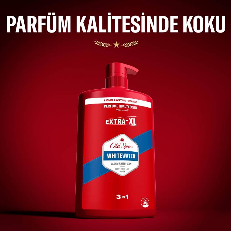 Old Spice Whitewater Erkek Duş Jeli ve Şampuan 1000 ml XXL Büyük Boy