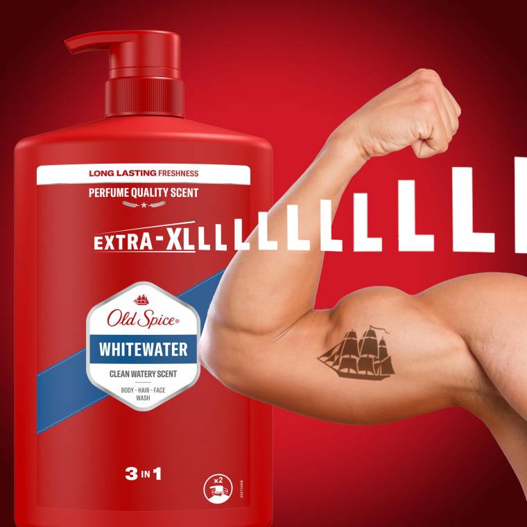 Old Spice Whitewater Erkek Duş Jeli ve Şampuan 1000 ml XXL Büyük Boy