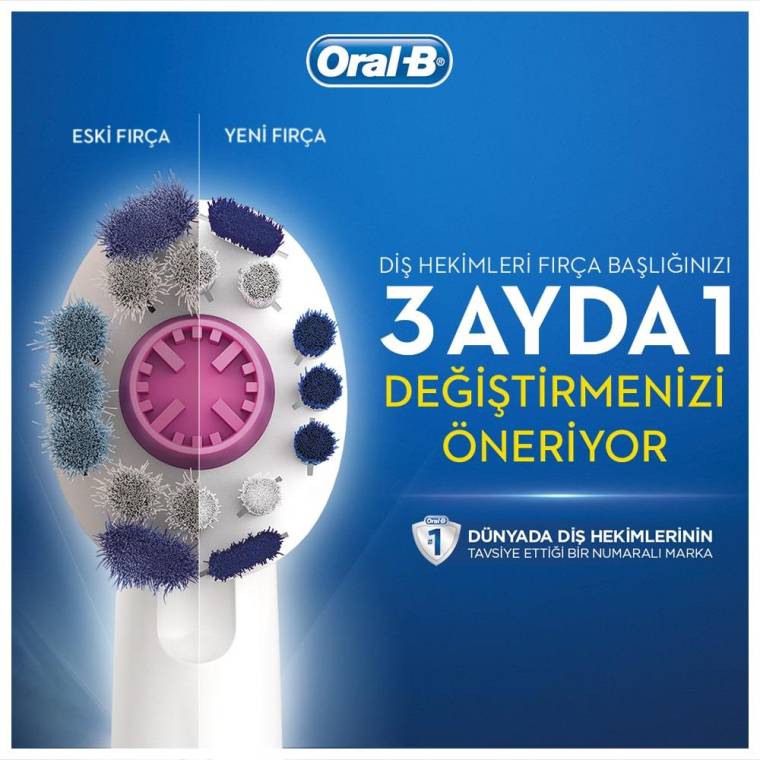 Oral-B 3D White 4'lü Diş Fırçası Yedek Başlığı EB18