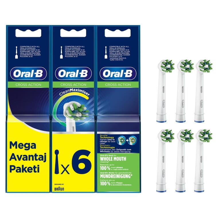 Oral-B Cross Action Clean Maximiser 6’lı Diş Fırçası Yedek Başlığı EB50