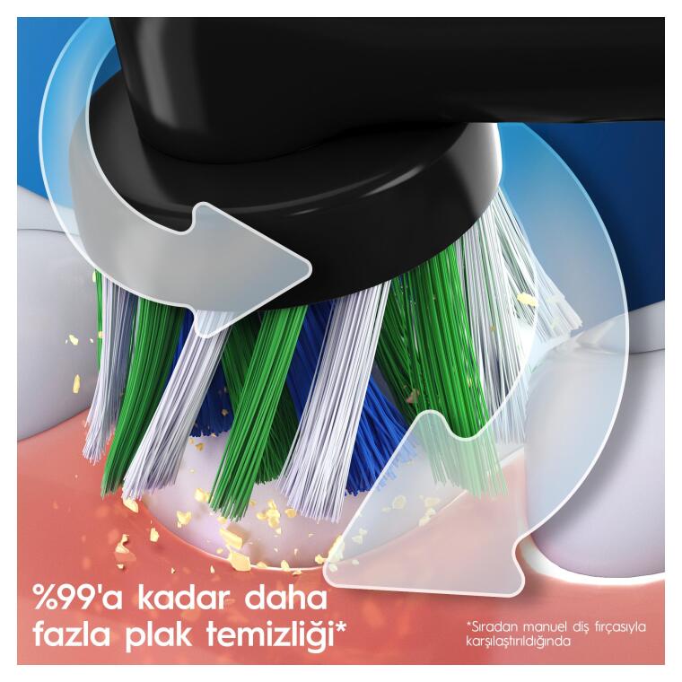 Oral-B D103 Vitality Pro Cross Action Şarjlı Diş Fırçası 2'li Avantaj Paketi - Siyah / Lila