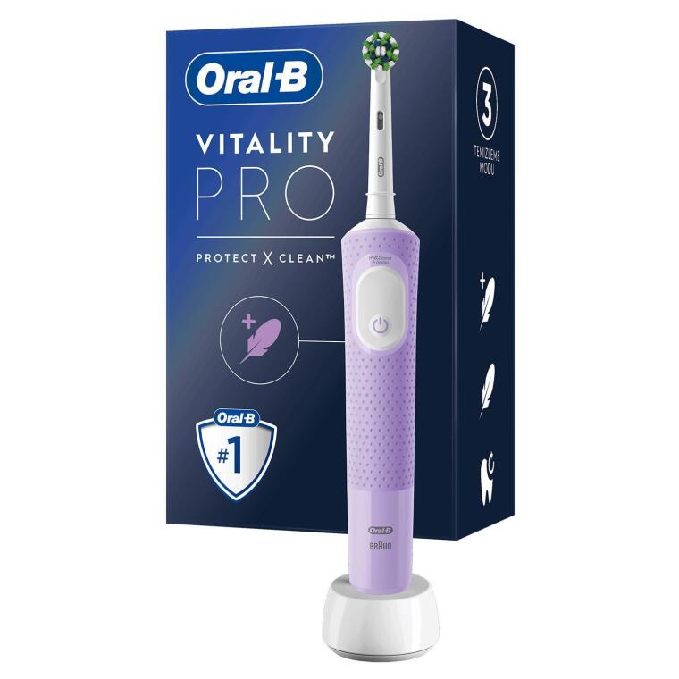Oral-B D103 Vitality Pro Cross Action Şarjlı Diş Fırçası - Lila