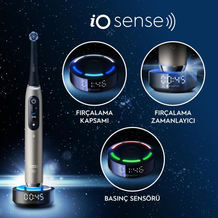 Oral-B iO10 Gold Şarjlı/Elektrikli Diş Fırçası, 1 Fırça Başlığı, Hızlı Manyetik Şarj Cihazı, Uzun Ömürlü Pil, Şarj Eden Seyahat Kabı