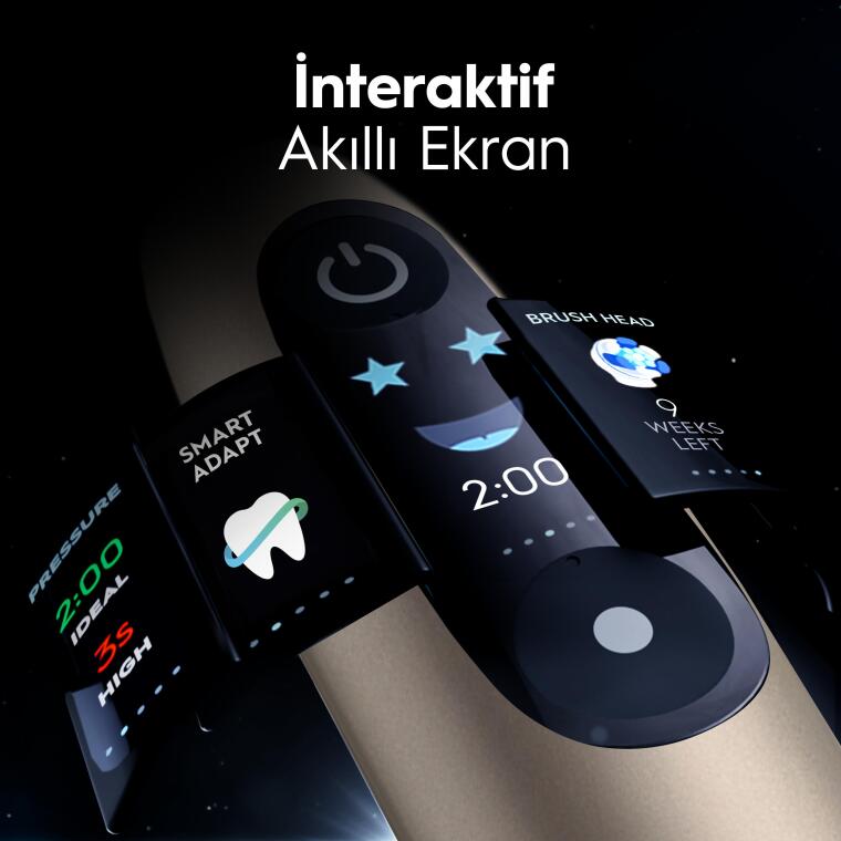 Oral-B iO10 Gold Şarjlı/Elektrikli Diş Fırçası, 1 Fırça Başlığı, Hızlı Manyetik Şarj Cihazı, Uzun Ömürlü Pil, Şarj Eden Seyahat Kabı