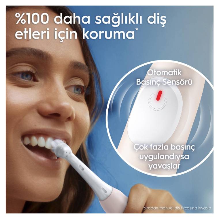 Oral-B iO2 Pembe Şarjlı/Elektrikli Diş Fırçası, 1 Fırça Başlığı, Tek Şarjda 4 Haftaya Varan Kullanım