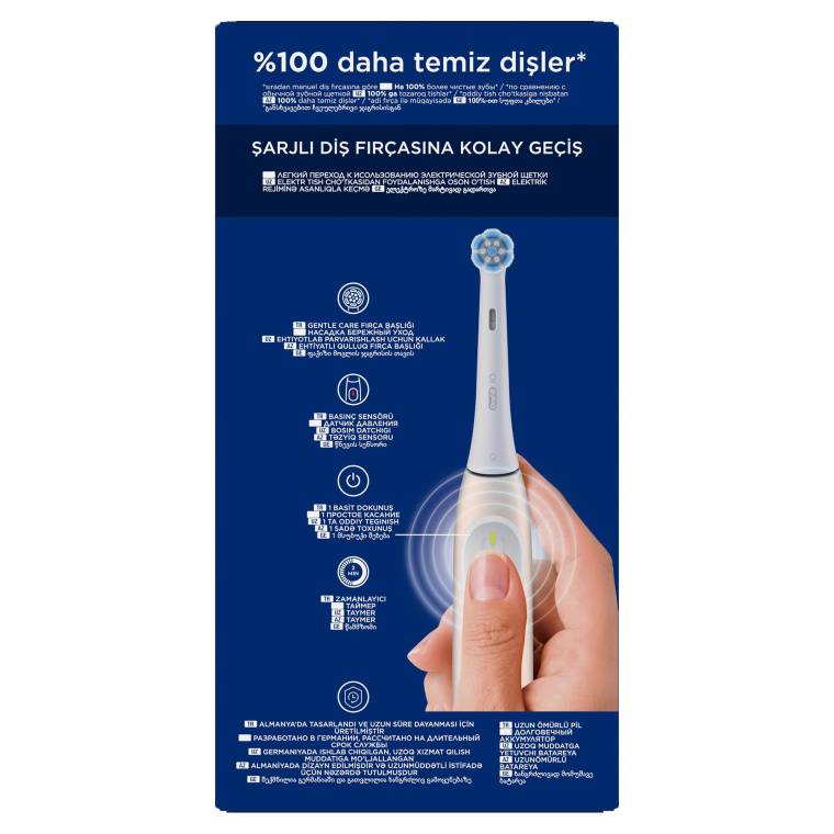 Oral-B iO2 Pembe Şarjlı/Elektrikli Diş Fırçası, 1 Fırça Başlığı, Tek Şarjda 4 Haftaya Varan Kullanım